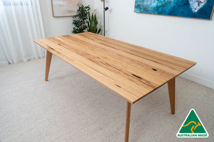 Ex Demo 2.1m Layla Solid Australian Messmate Dining Table - Made in Australia - Brisbane Showroom