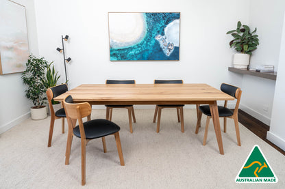 Ex Demo 2.1m Layla Solid Australian Messmate Dining Table - Made in Australia - Brisbane Showroom