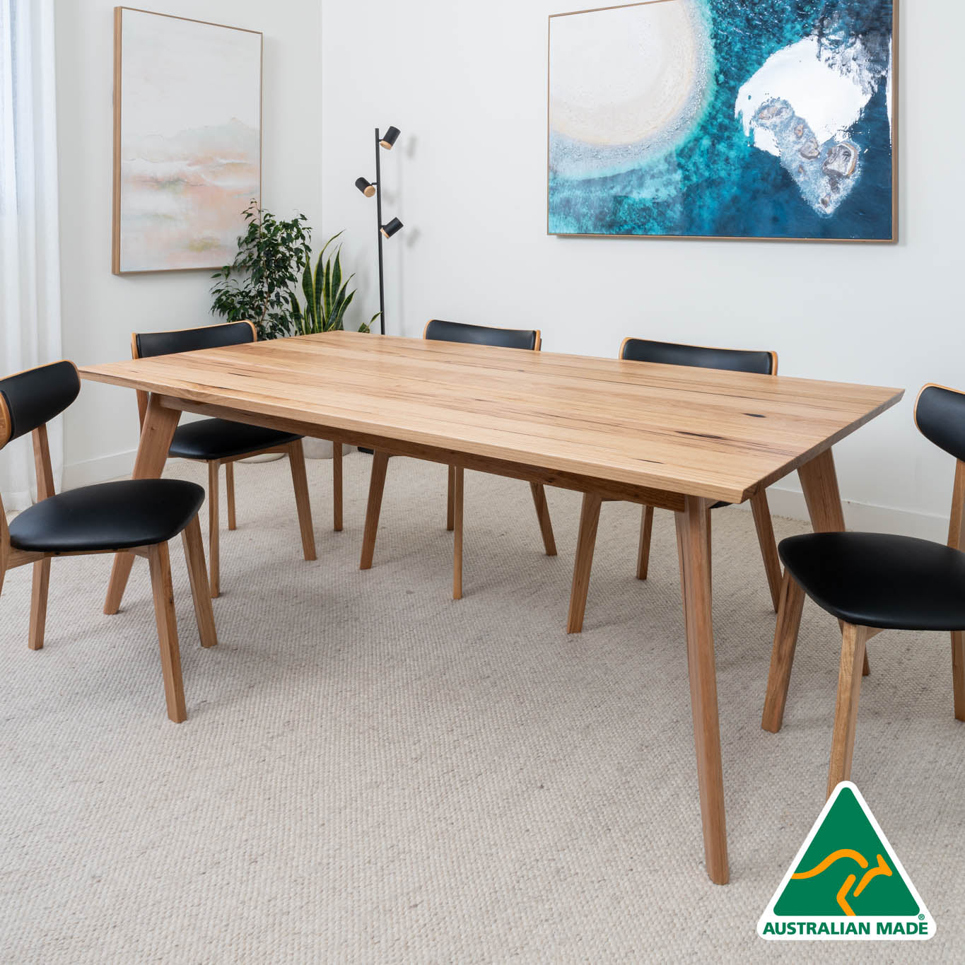 Layla Solid Australian Hardwood Dining Table - Made in Australia