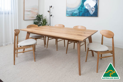 Ex Demo 2.1m Layla Solid Australian Messmate Dining Table - Made in Australia - Brisbane Showroom