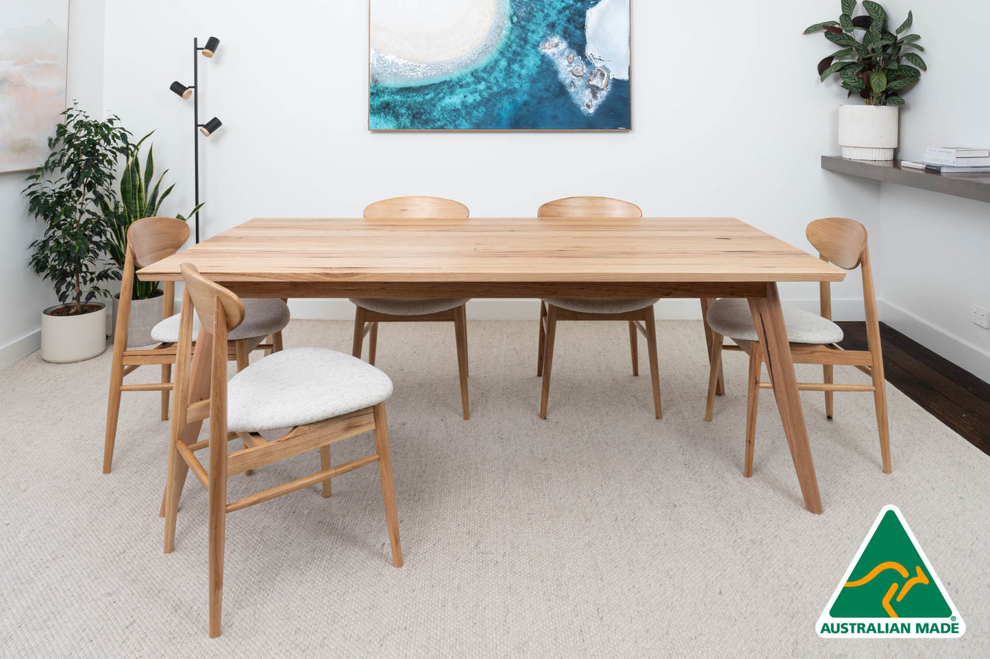 Layla Solid Australian Hardwood Dining Table - Made in Australia