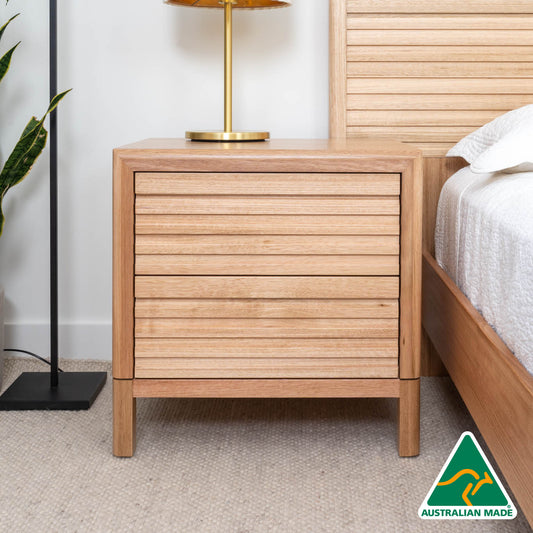 Luna 2 Drawer Bedside Table - Made In Australia