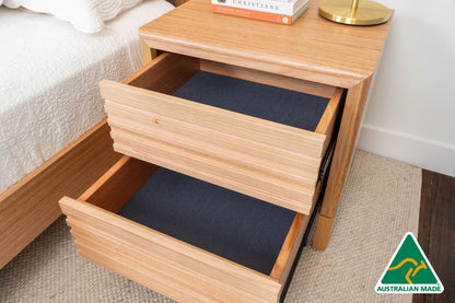 Luna 2 Drawer Bedside Table - Made In Australia