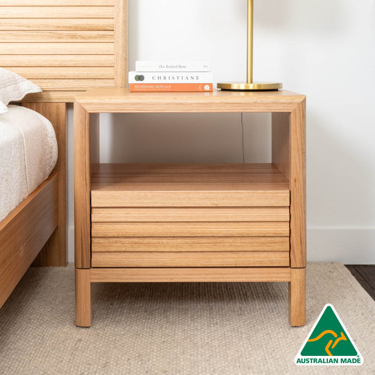 Luna 1 Drawer Bedside Table - Made In Australia