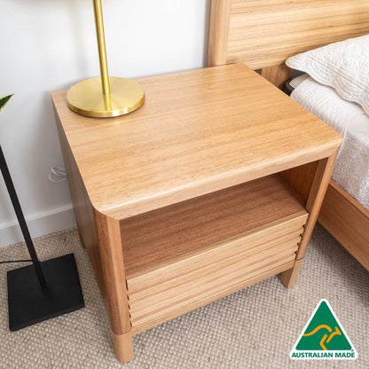 Luna 1 Drawer Bedside Table - Made In Australia