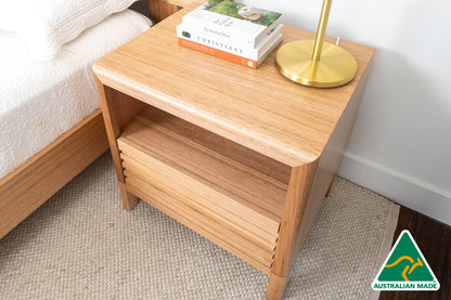 Luna 1 Drawer Bedside Table - Made In Australia