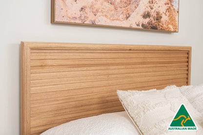 Yakka™️ Luna Headboard Floating Bed Frame (Solid Tasmanian Oak) - Made in Australia