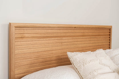 Yakka Luna Headboard Tasmanian Oak Floating Bed Frame