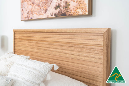 Yakka™️ Luna Headboard Floating Bed Frame (Solid Tasmanian Oak) - Made in Australia