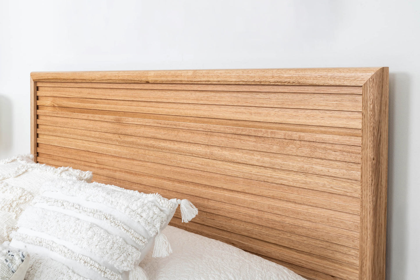 Yakka Luna Headboard Tasmanian Oak Floating Bed Frame
