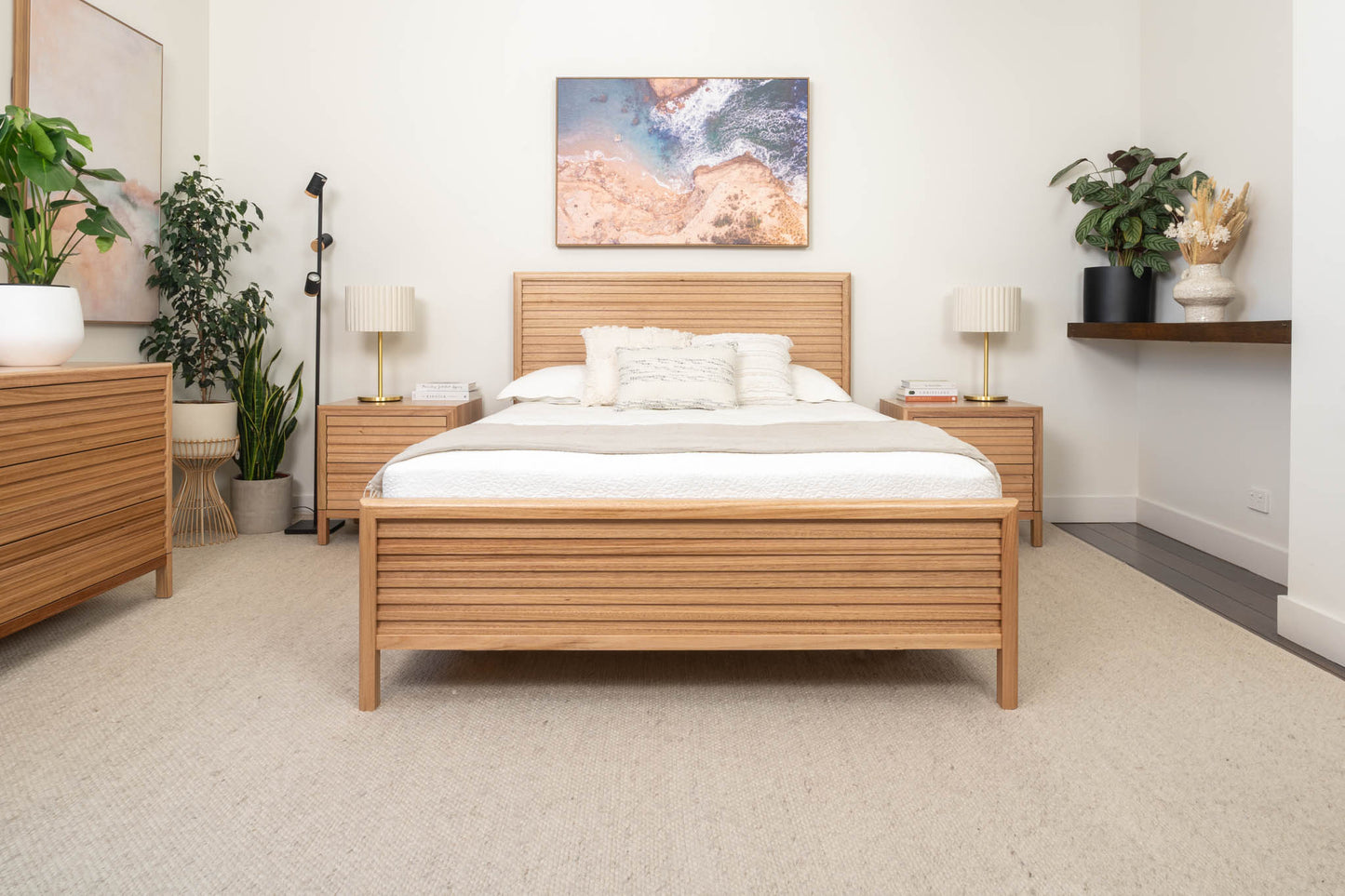 Luna Bed Frame (Solid Tasmanian Oak) - Made in Australia