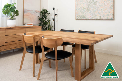 NEW 2.1m Bodhi Solid Australian Hardwood Dining Table - Made in Australia