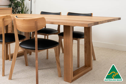 NEW 2.1m Bodhi Solid Australian Hardwood Dining Table - Made in Australia
