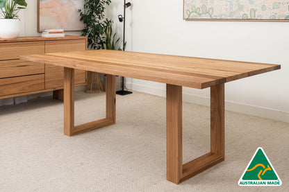 NEW 2.1m Bodhi Solid Australian Hardwood Dining Table - Made in Australia