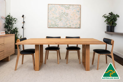 NEW 2.1m Bodhi Solid Australian Hardwood Dining Table - Made in Australia