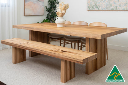 Ex Demo 3.0m Hermes Solid Australian Hardwood Dining Table - Available in GC Showroom
