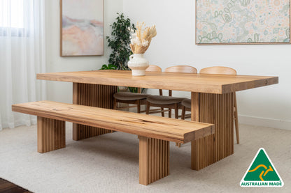 Ex Demo 3.0m Hermes Solid Australian Hardwood Dining Table - Available in GC Showroom