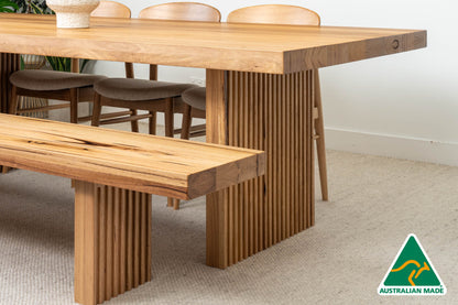 Ex Demo 3.0m Hermes Solid Australian Hardwood Dining Table - Available in GC Showroom