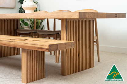Ex Demo 3.0m Hermes Solid Australian Hardwood Dining Table - Available in GC Showroom