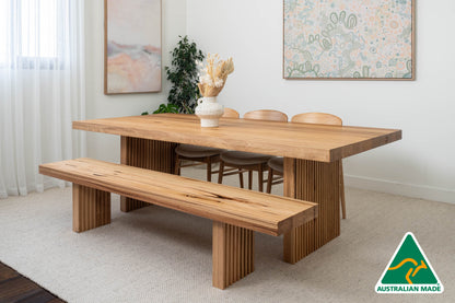 Ex Demo 3.0m Hermes Solid Australian Hardwood Dining Table - Available in GC Showroom