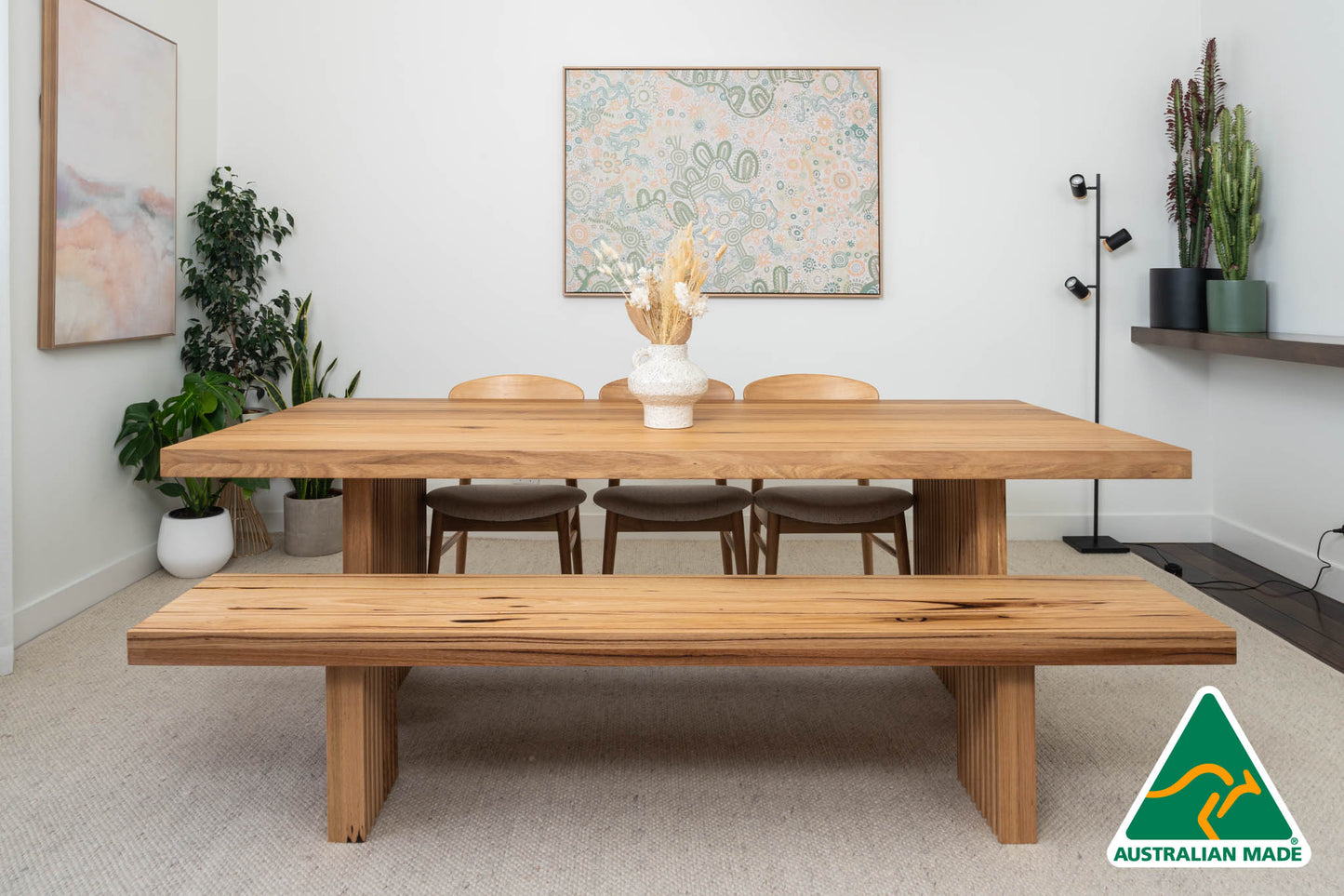 Hermes Solid Australian Hardwood Dining Table - Made in Australia