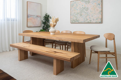 Ex Demo 3.0m Hermes Solid Australian Hardwood Dining Table - Available in GC Showroom