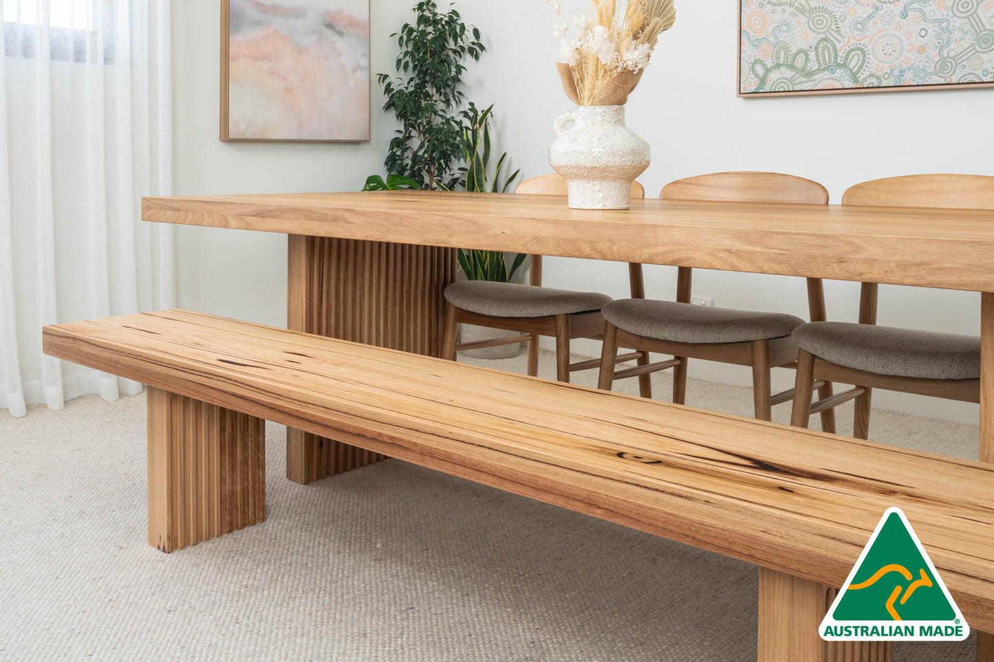 Hermes Solid Australian Hardwood Dining Table - Made in Australia