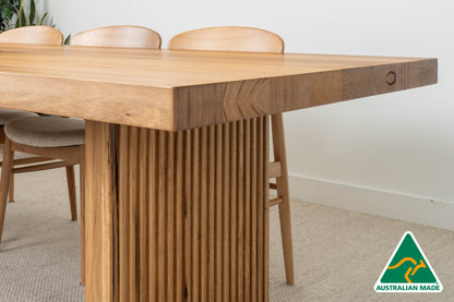 Ex Demo 3.0m Hermes Solid Australian Hardwood Dining Table - Available in GC Showroom