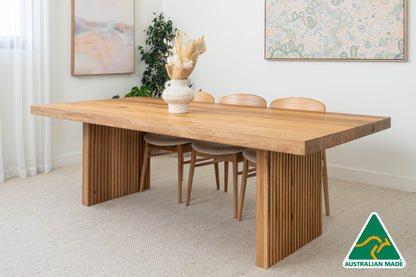 Ex Demo 3.0m Hermes Solid Australian Hardwood Dining Table - Available in GC Showroom