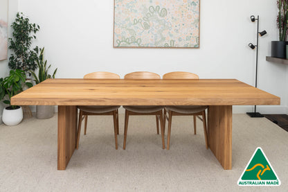 Ex Demo 3.0m Hermes Solid Australian Hardwood Dining Table - Available in GC Showroom