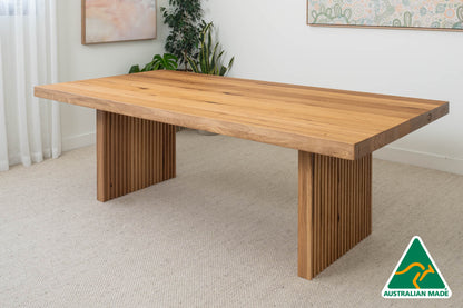 Ex Demo 3.0m Hermes Solid Australian Hardwood Dining Table - Available in GC Showroom