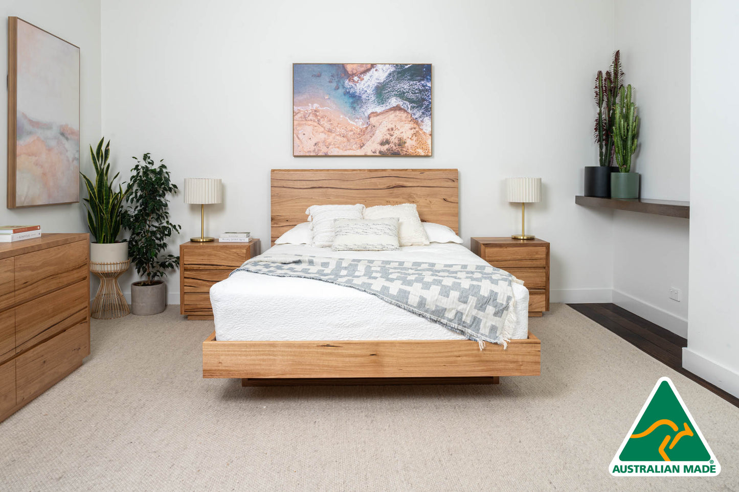 Kobe Live Edge Bed Frame Fully Solid Australian Hardwood - Made in Melbourne