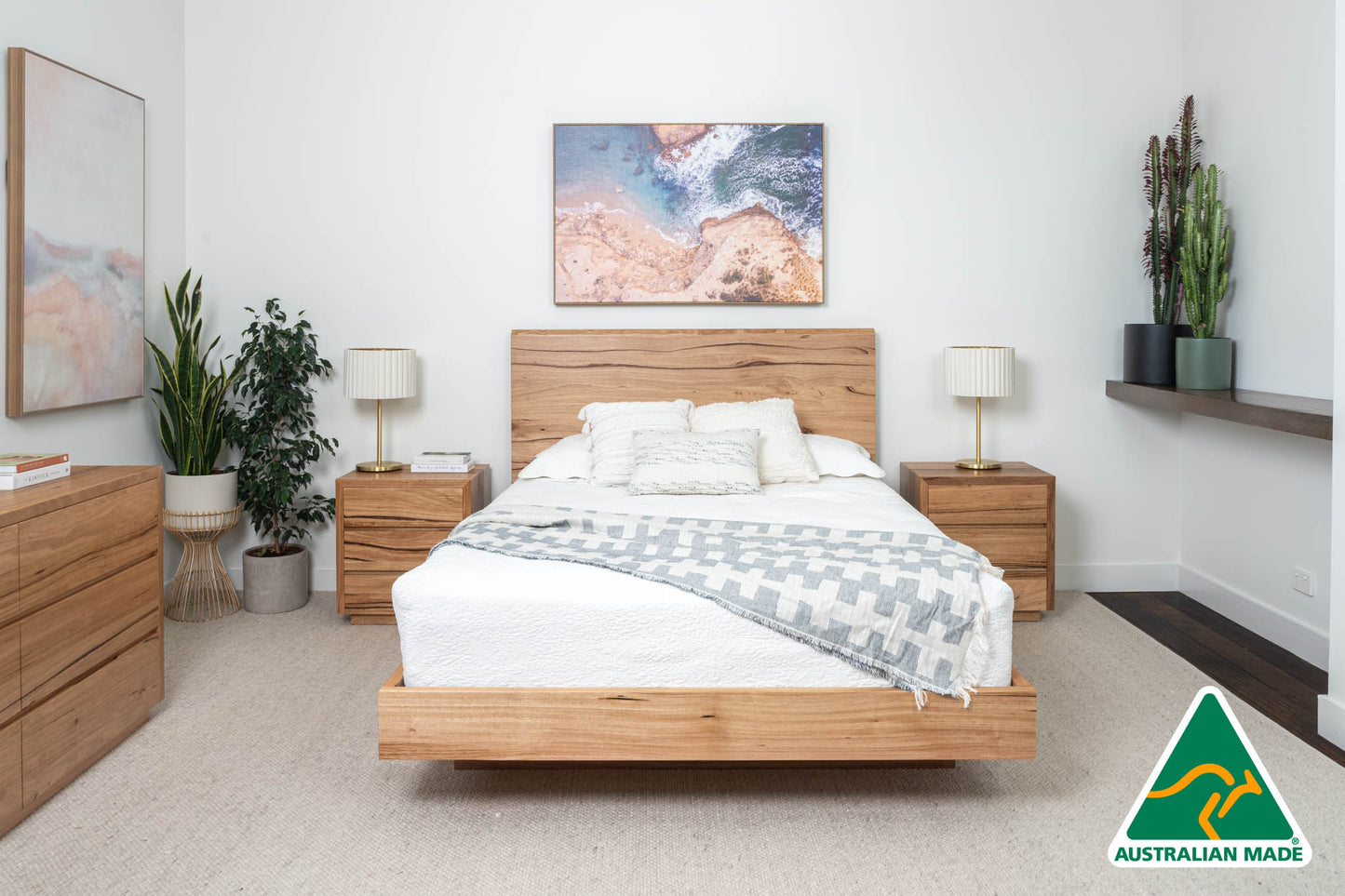 Kobe Live Edge Bed Frame Fully Solid Australian Hardwood - Made in Melbourne