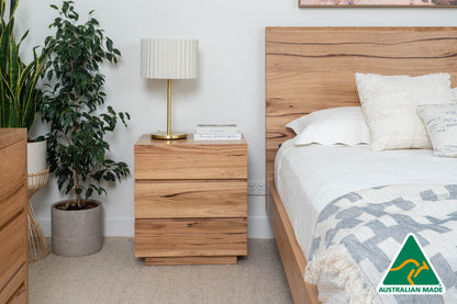 Noosa 3 Drawer Bedside Table - Made In Australia