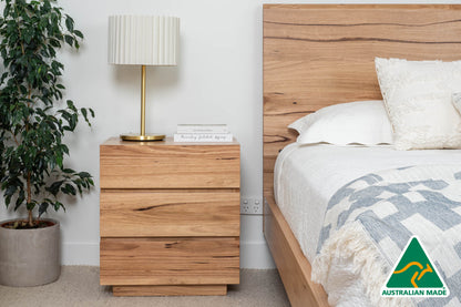 Noosa 3 Drawer Bedside Table - Made In Australia
