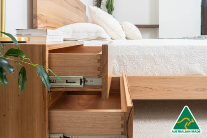 Noosa 3 Drawer Bedside Table - Made In Australia