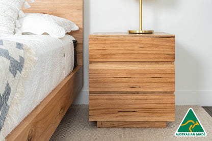 Noosa 3 Drawer Bedside Table - Made In Australia