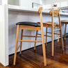 Lotus Solid Australian Blackbutt Hardwood Bar Stool