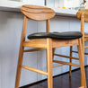 Lotus Solid Australian Blackbutt Hardwood Bar Stool