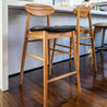 Lotus Solid Australian Blackbutt Hardwood Bar Stool