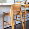 Pisa Solid Australian Blackbutt Hardwood Bar Stool