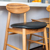 Lotus Solid Australian Blackbutt Hardwood Bar Stool