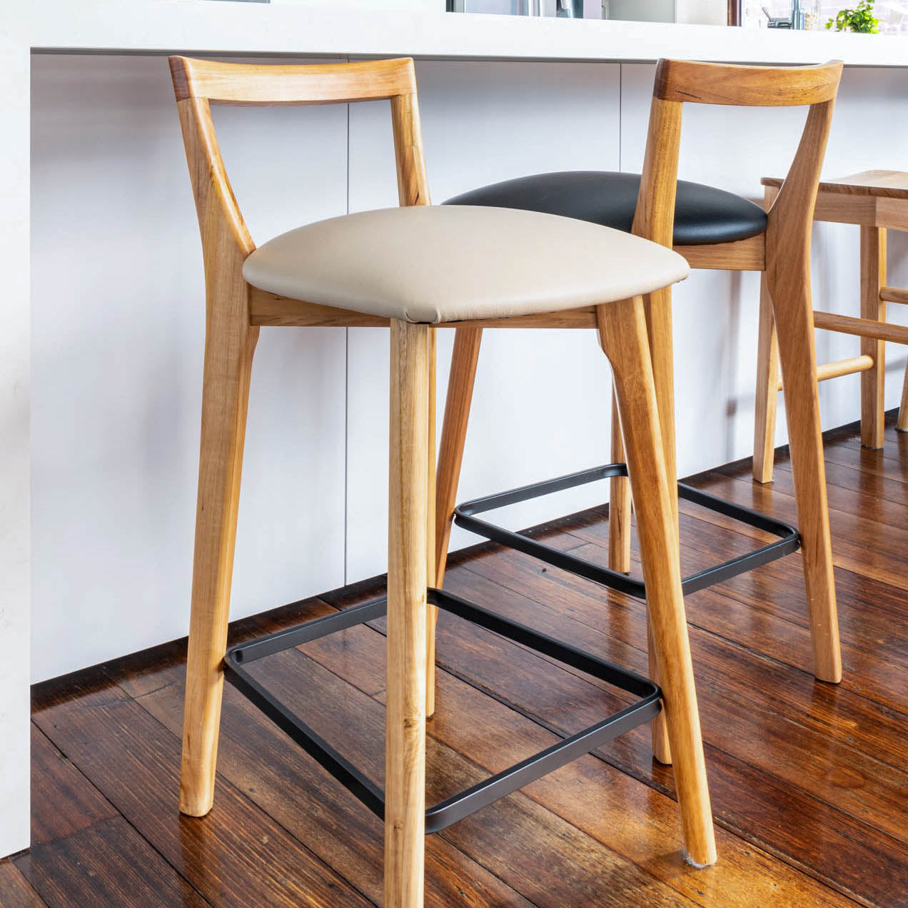 Oslo Solid Australian Messmate Hardwood Bar Stool