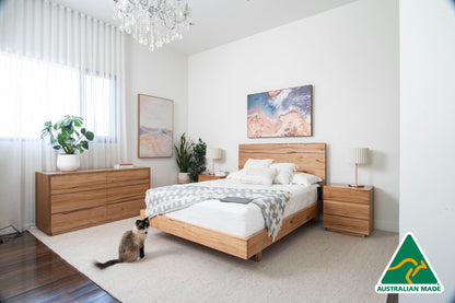 Noosa 3 Drawer Bedside Table - Made In Australia