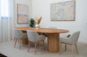 Ready now 2.7m Calypso Oval Reclaimed Solid Messmate Dining Table - Made in Australia