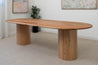 Ready now 2.7m Calypso Oval Reclaimed Solid Messmate Dining Table - Made in Australia