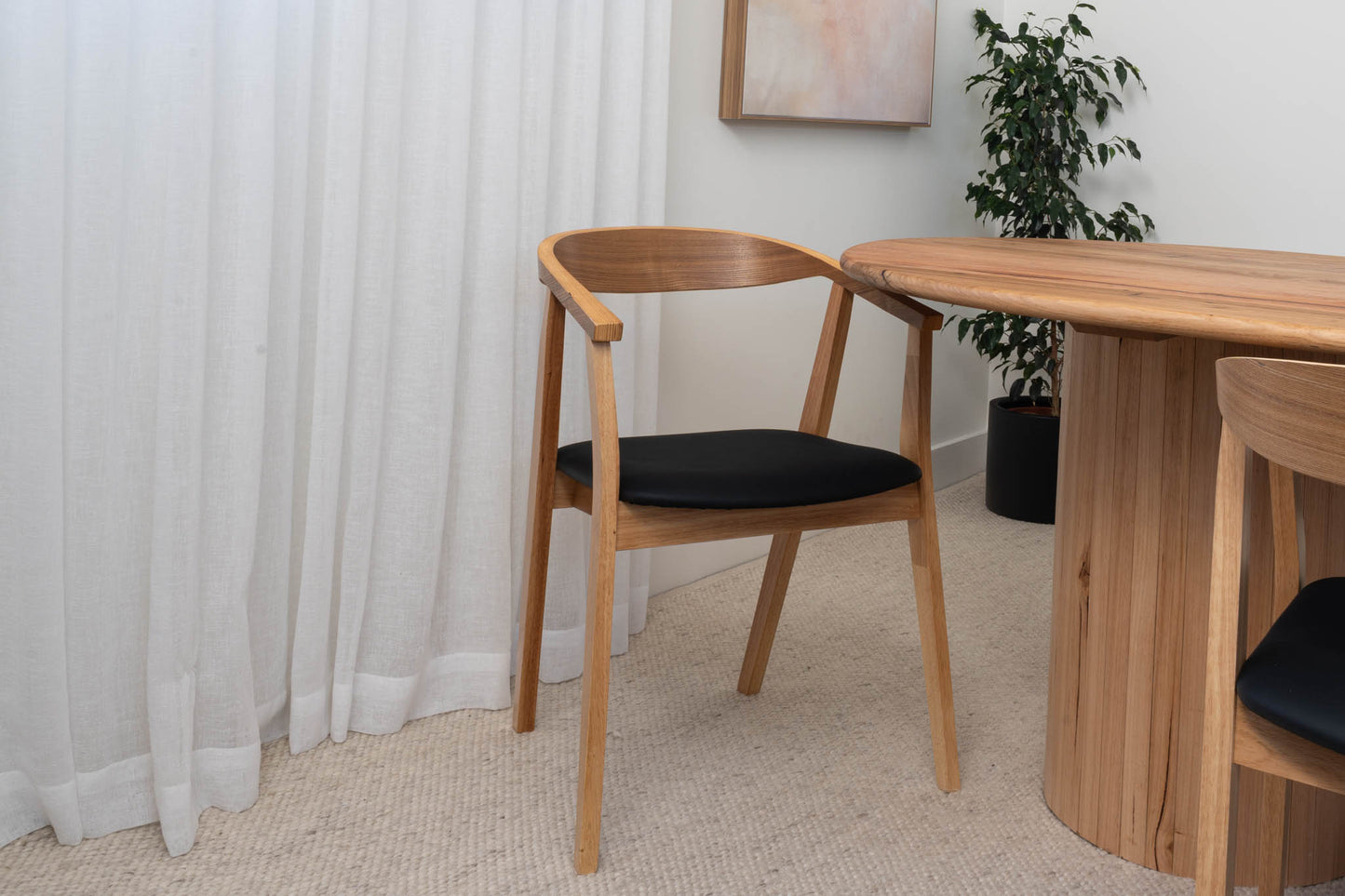 Sweden Dining Chair (Natural with choice of seat cushion)