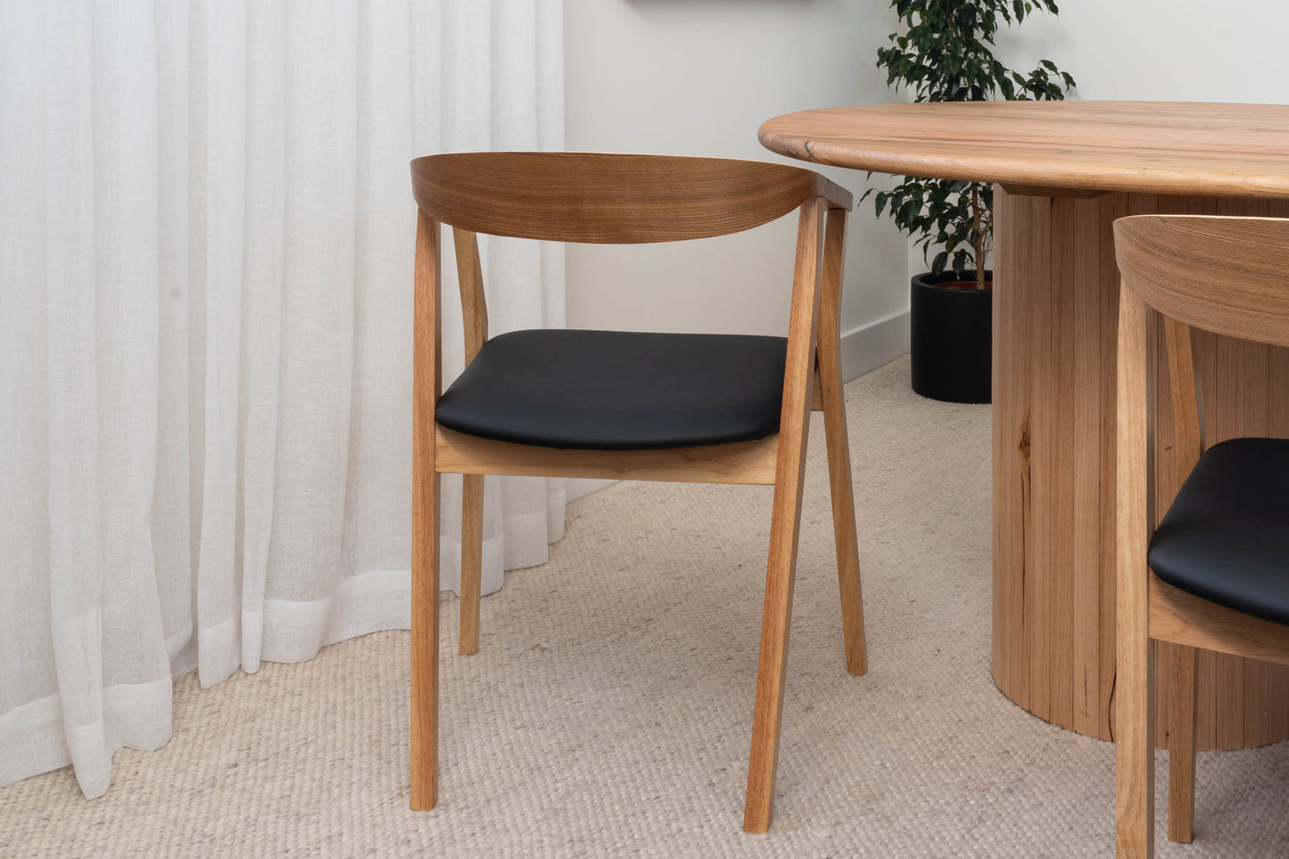 Sweden Dining Chair (Natural with choice of seat cushion)