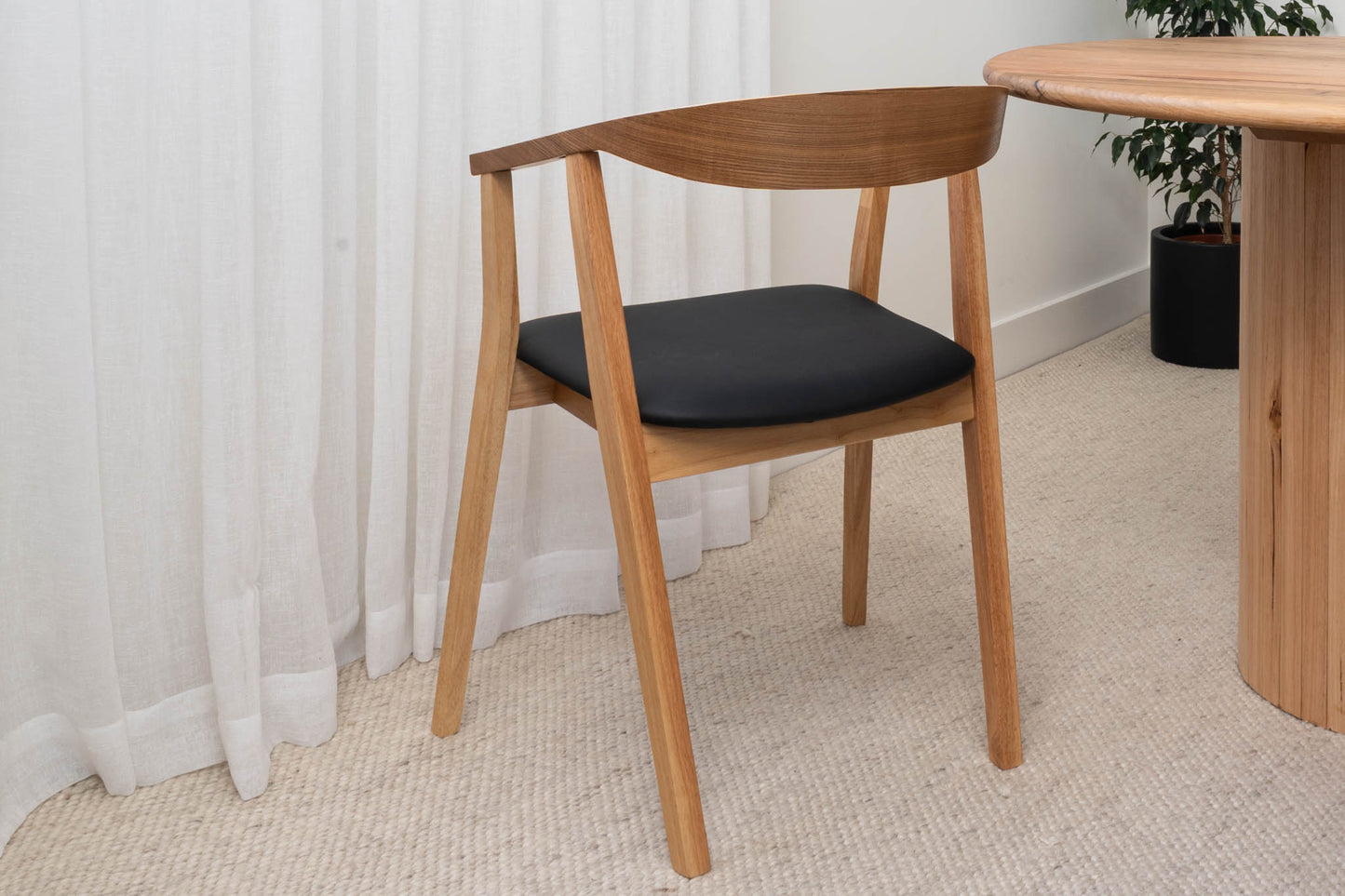 Sweden Dining Chair (Natural with choice of seat cushion)