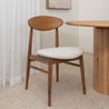 Lotus Blackbutt Custom Upholstered Seat Pad Dining Chair